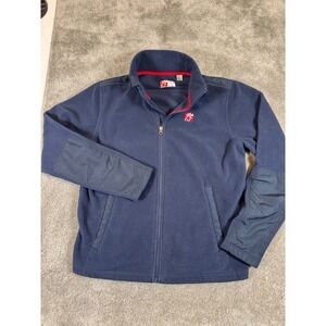 Oobe Chick-fil-A Team Style Mens Medium Navy Blue Full Zip Fleece Jacket Uniform